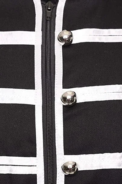 Steampunk Men Gothic Clothing Military Jackets Medieval Vintage Jacket Stand Collar Rock Frock Coat Men's Retro Punk Coat