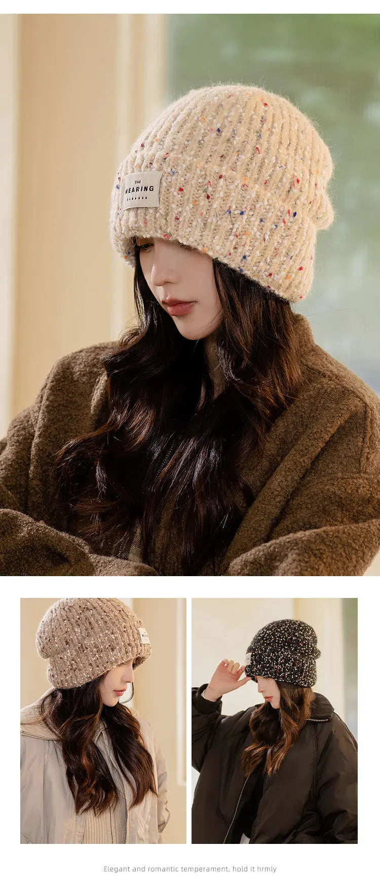 Winter Hats For Women Beanie Baggy Cap Knitted Ear Protection Keep Warm Windproof Casual Cold Proof Bonnet Winter Cap Candy