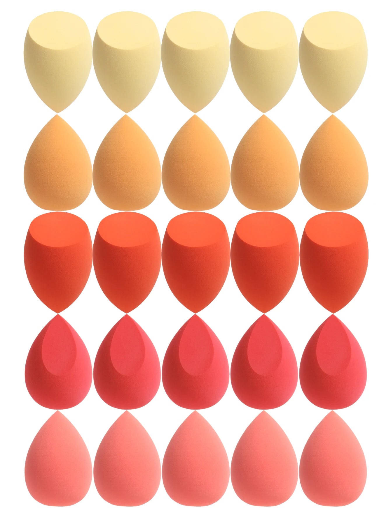25 Beauty Eggs (Makeup Sponges), Foundation Make-Up Mixed Beauty Sponges, Liquid, Cream and Powder Flawless, Multi-Color Makeup