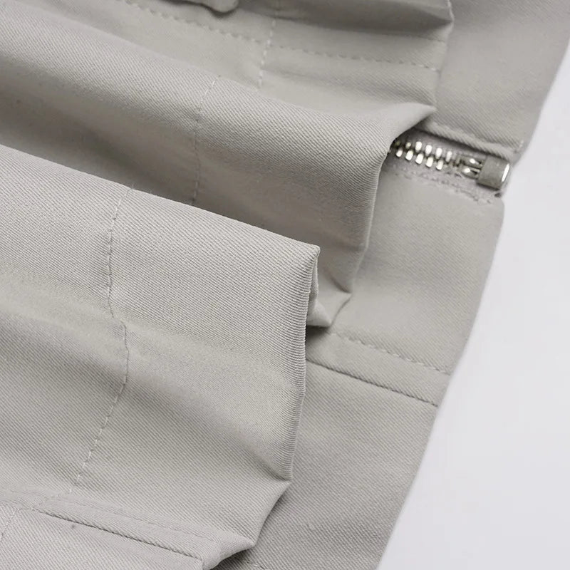 Women Jacket Pocketd Long Sleeve dCasual Zipper Coats Slim Fit Turn Down Collar Solid Outwear Elegant Lady Autumn