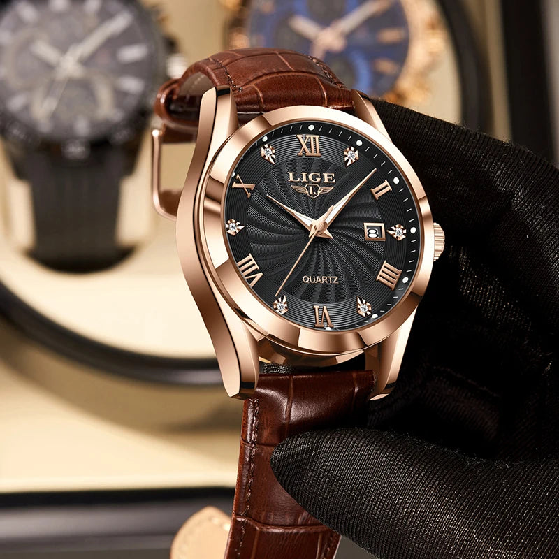 2025 New Women's Watch LIGE Fashion Elegant Bracelet Ladies Watch Outdoor Sports Waterproof Quartz Watches for Women Reloj Mujer