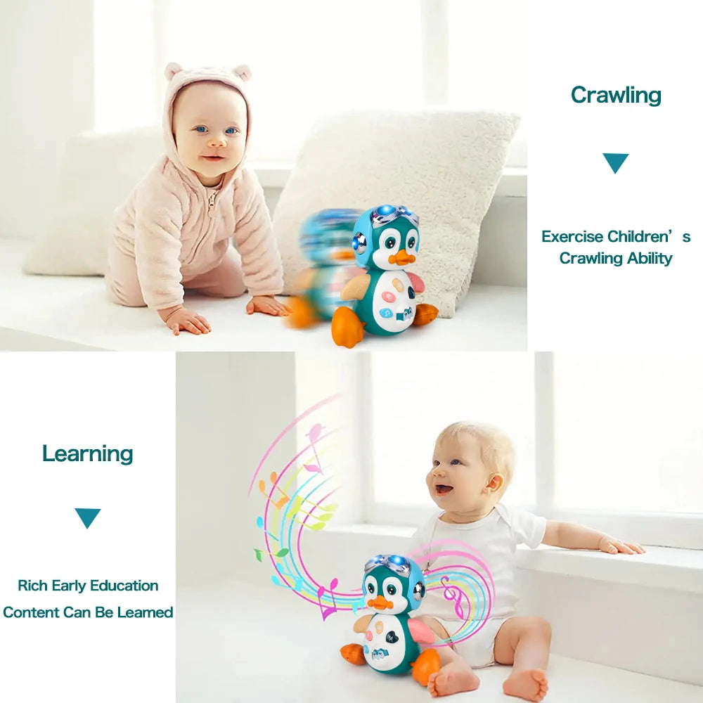 Kid Electronic Pet Toys Dancing Duck&Octopus Musical Penguin Baby Crawling Toys Toddler interactive Toys Tummy Time Gifts