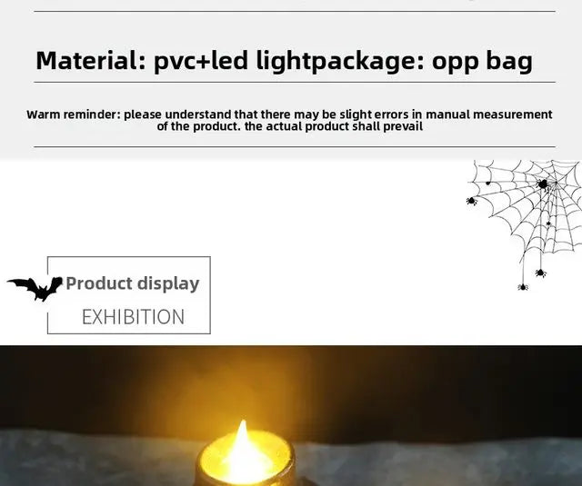 Halloween Break The Arm Skull  LED Candle Lantern for Home Party Skeleton Decoration Atmosphere Setting Props Night Light