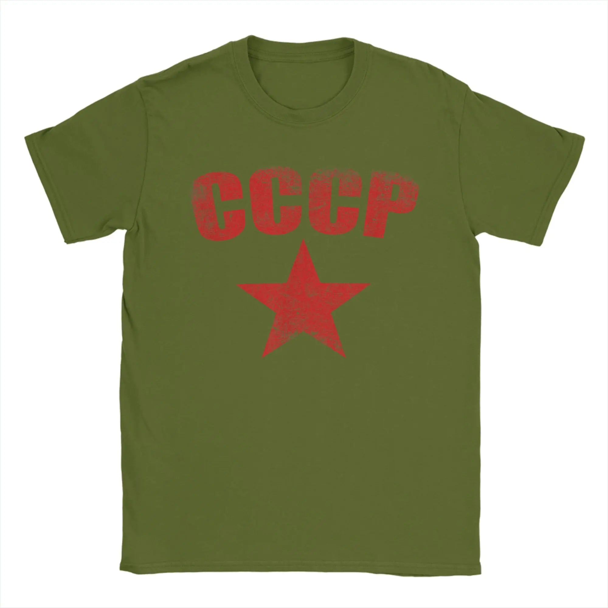 Men T-Shirts CCCP Cool 100% Cotton Tee Shirt Short Sleeve  T Shirt Round Neck Clothing Unique