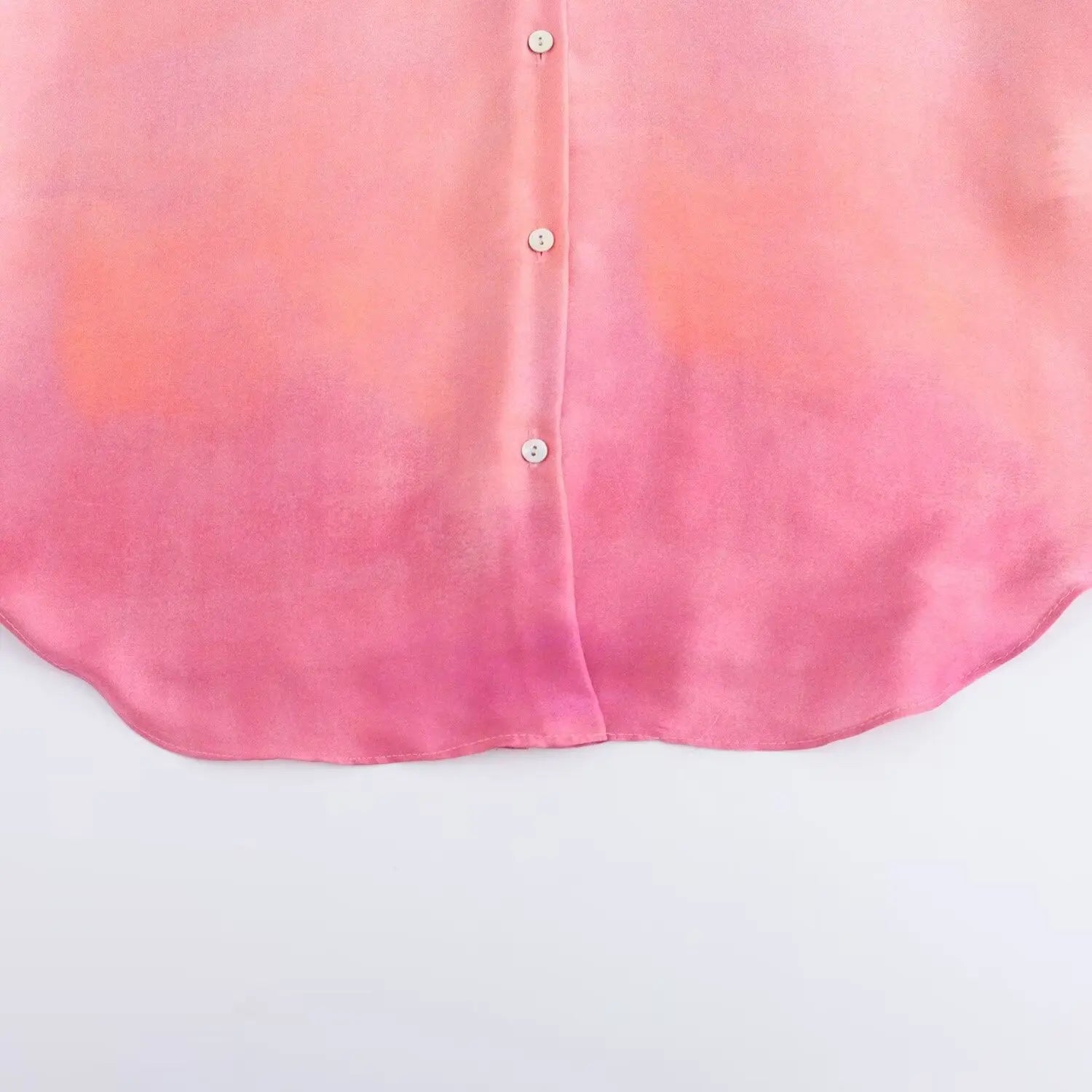 Women's Autumn Suit Tie Dye Turn-Down Collar Single Breasted Blouse+High Waist Gradient Zipper Casual Streetwear Wide Leg Pant