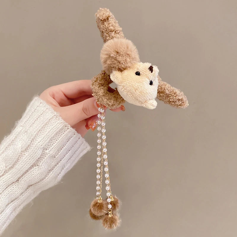 Hair Claw Headwear Women Fashion Faux Fur Hair Clip Acrylic Large Hair Claw Korea For Girl Winter Crab Barrette Hair Accessories