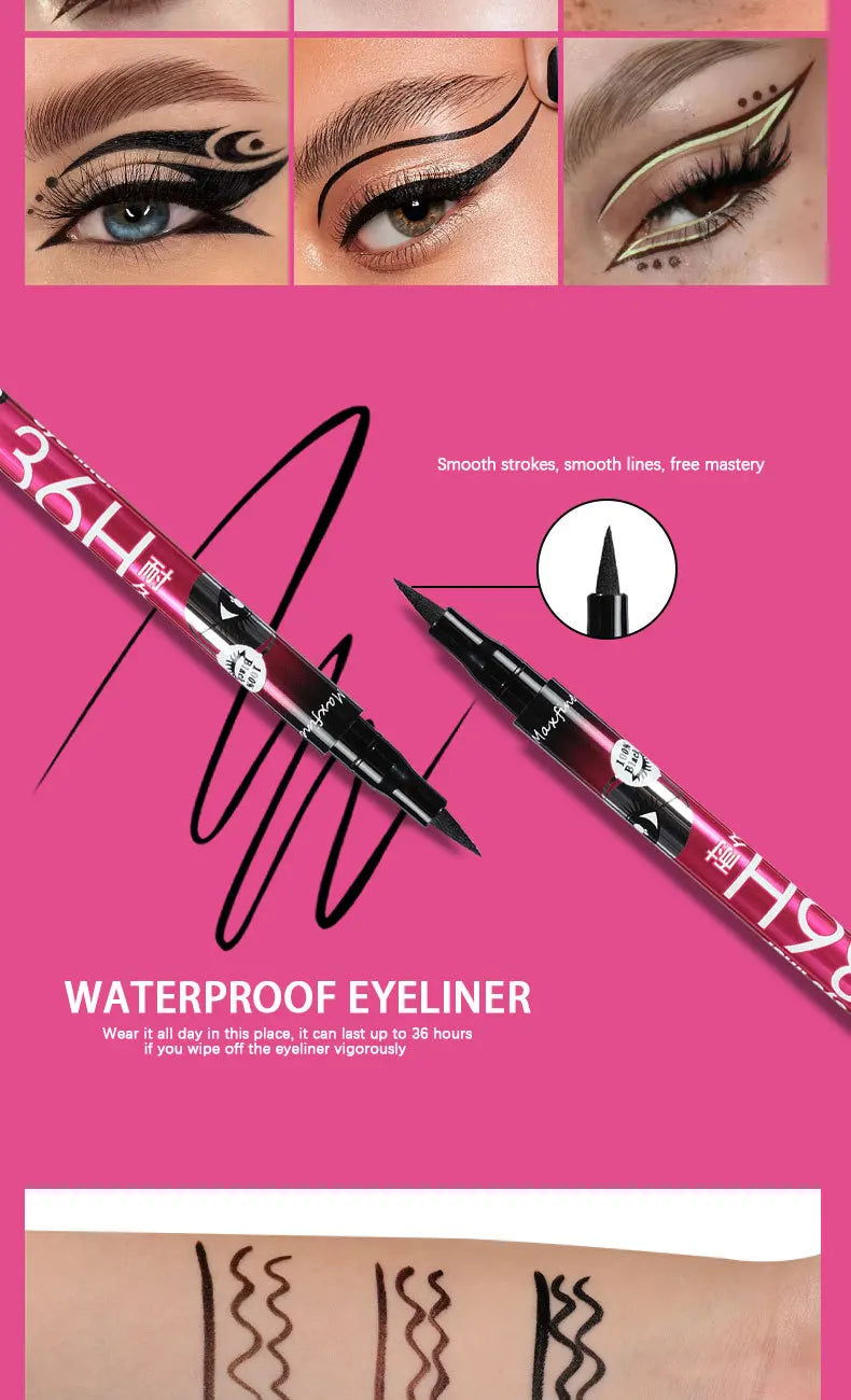 Long Lasting Quick Drying Waterproof Easy To Color Non Smudging Smooth Liquid Eyeliner