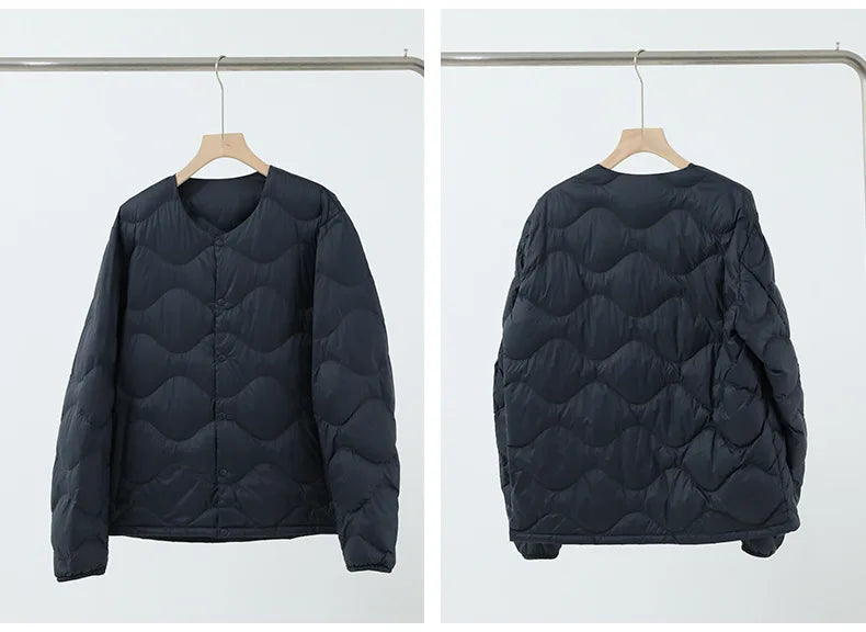 New Coats and Jackets Men's Lightweight Down Vest V-Neck Jacket Very Warm Winter Man Jacket Warm White Duck Down Man Windbreaker