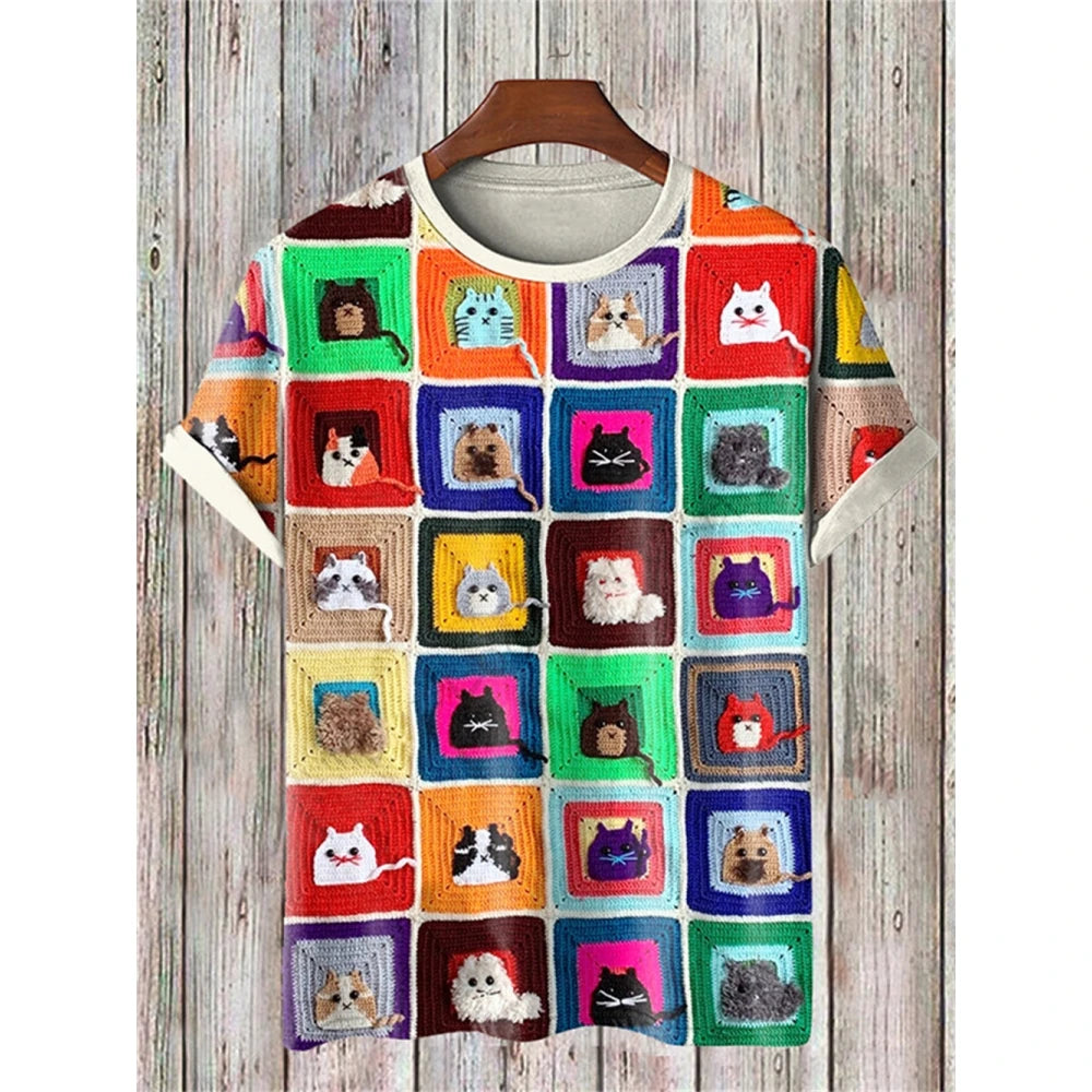 Cartoon Men's T-Shirt Casual Fashion 3d Print Short Sleeved Summer T-Shirt For Men Clothing Street Breathable T Shirt Top Tee