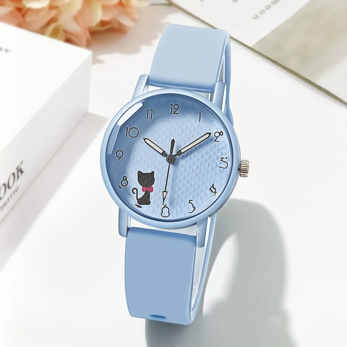 Women Watch Cute Cat Casual Wristwatch Quartz Watches for Women Clock Student Ladies Silicone Strap Watches Gift Reloj Mujer
