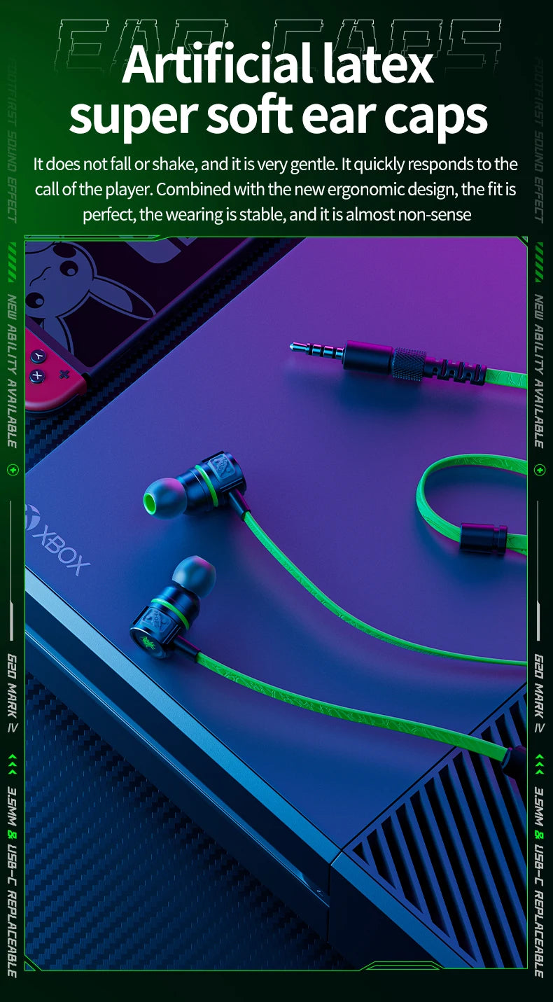 Hammerhead G20 Earphone With microphone in-ear Gaming headphone wire handsfree fones Stereo Comparison Razer Hammerhead V2 Pro