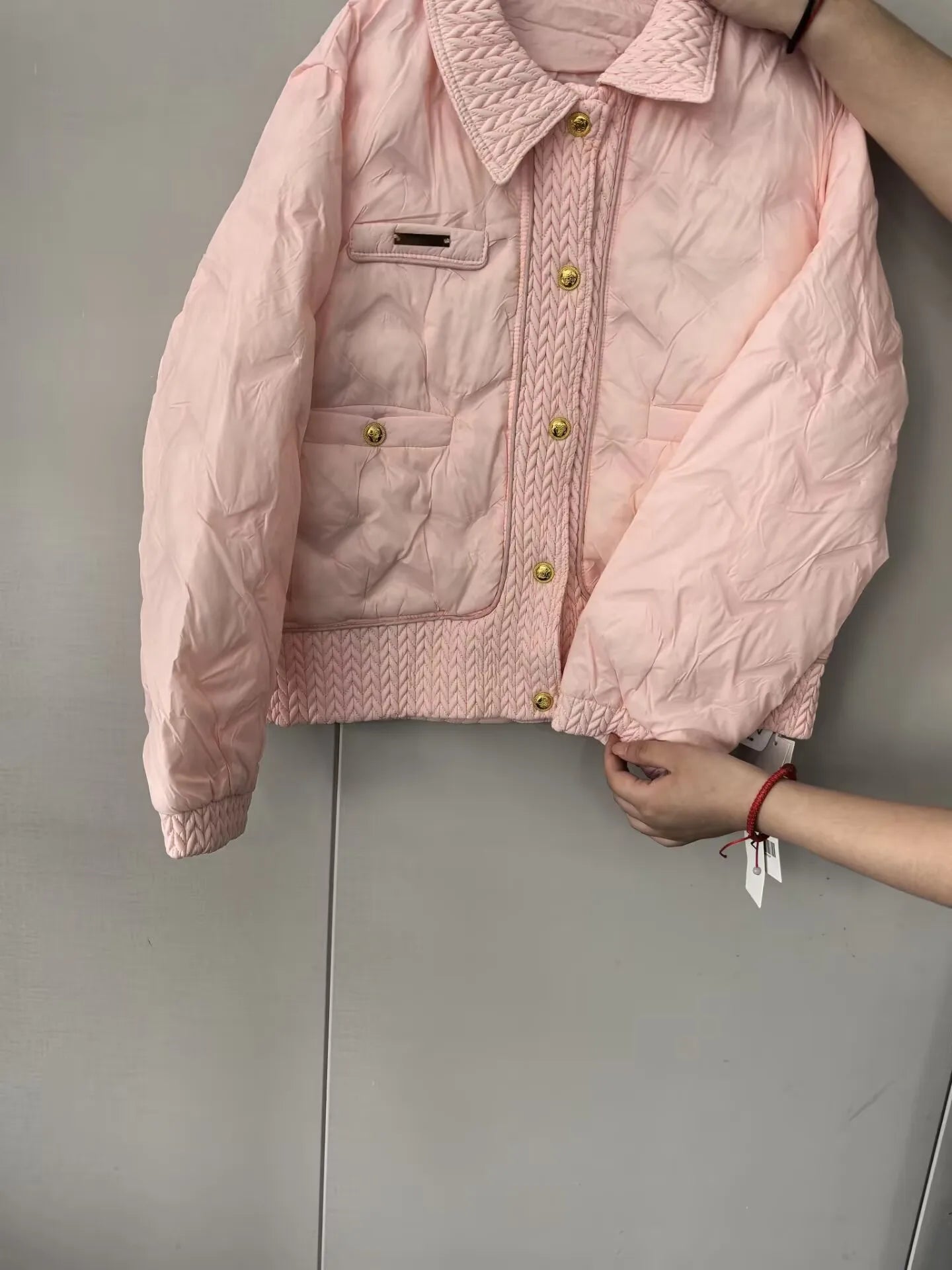 Women Cotton Padded Coats Autumn Winter Lightweight Fashion Turn-down Collar Quilted Jacket Outerwear Female Warm Overcoats