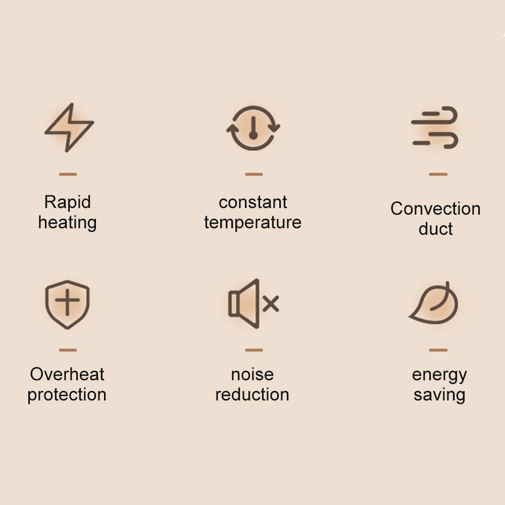 Mini Desktop Electric Heater for Home, Portable Heater for Office Desk, Compact Warm Air Fan for Cozy Feet and Home Use