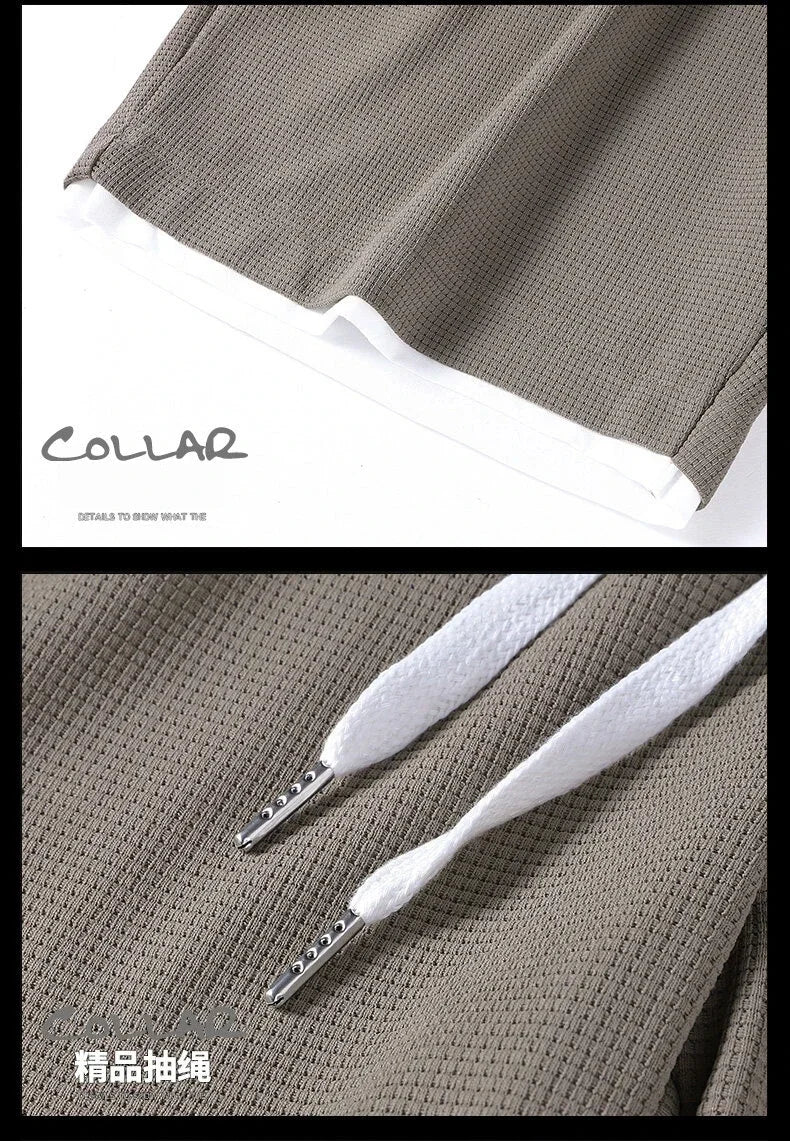 Mens Sports Suit Fashion Short Sleeve Tracksuit Men Suits Summer Men's Two Piece Set Linen Fabric Casual T-Shirt and Shorts Set