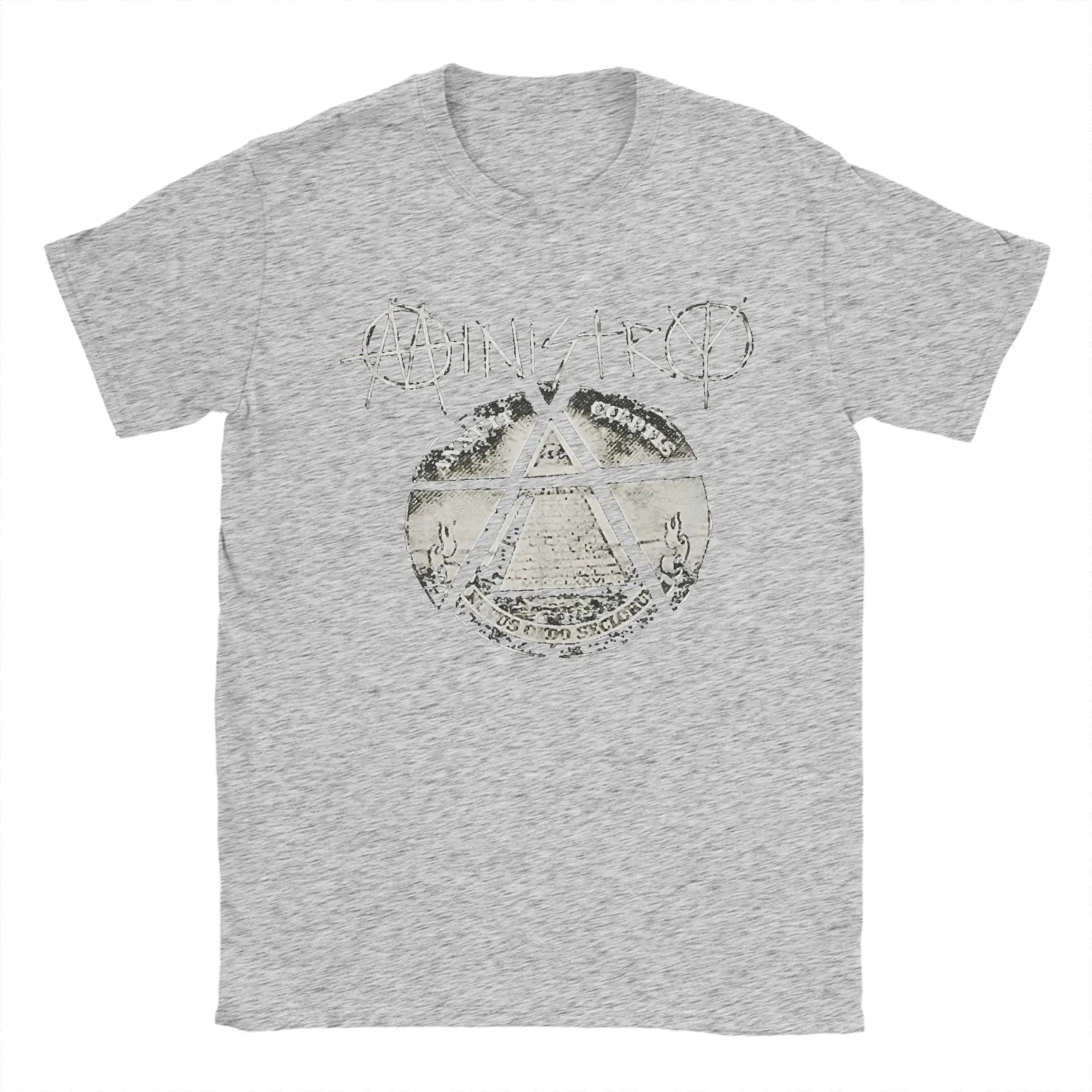 Men Ministry Rock Band T Shirts  100% Cotton Clothing Vintage Short Sleeve Round Collar Tees Gift Idea T-Shirts