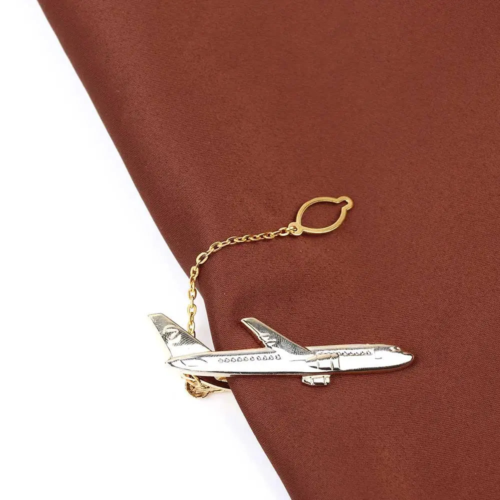 Simple Gentleman Metal Accessories Wedding Gifts Airplane Shape Necktie Clip Aircraft Clips Shirt Tie Pin Men Tie Clip