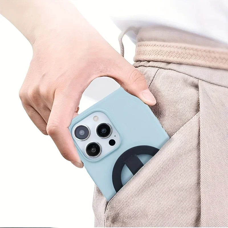 Magnetic Phone Ring Holder Grip Attachment Removable Magnetic Phone Ring Waterproof Liquid Silicone for iPhone & Android Cases