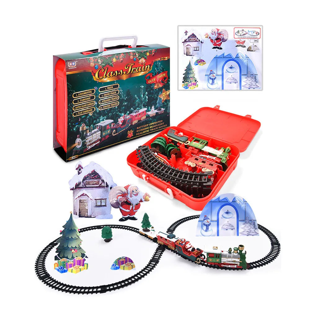 Christmas Train Toys Christmas Realistic Electric Train Set Toys Safe For Kids Gift And Party Home Xmas Tree Decoration