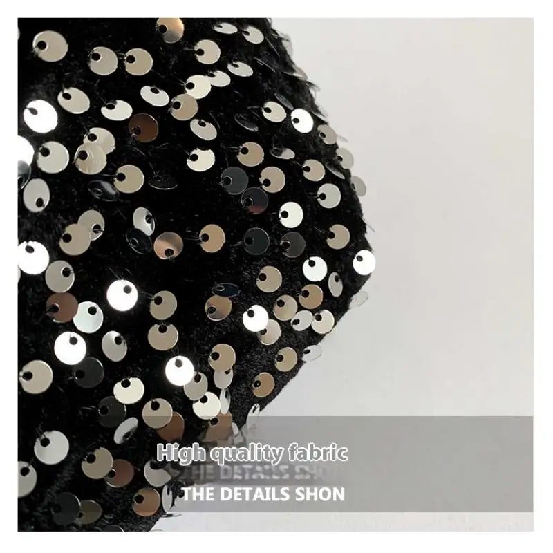 Large capacity commuting bag for women, new popular single shoulder underarm bag, versatile, high-end texture sequin flash tote