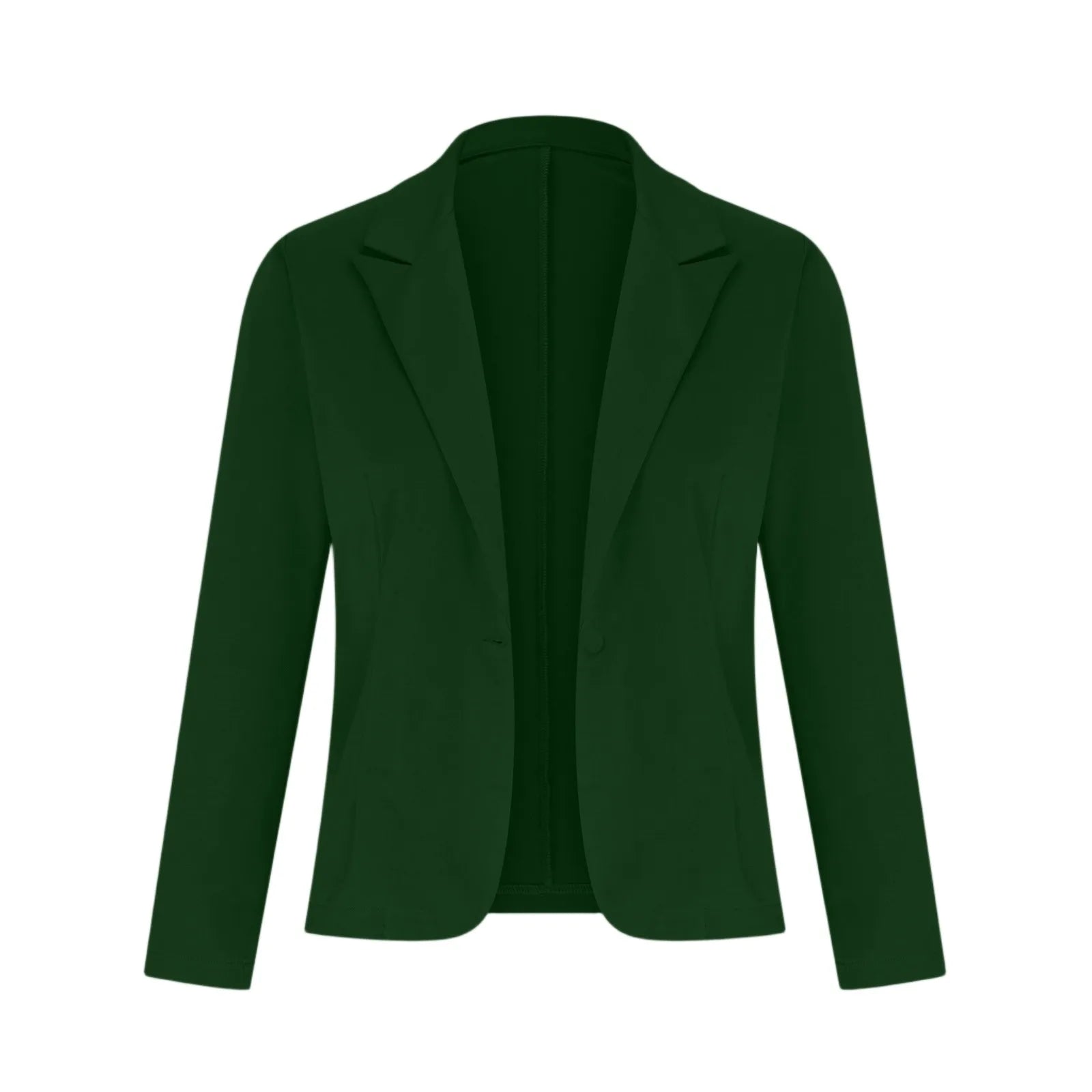 Casual Suit Jacket for Women Fashion Solid Color Long-sleeved Suit Collar Blazer Business Casual Single-button Cardigan Jacket