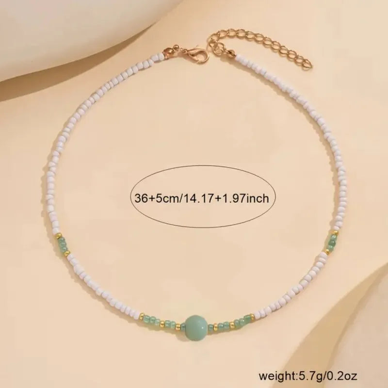 Elegant Boho-Chic Handcrafted Beaded Pendant Necklace for Women Party Occasions Jewelry Accessories Gifts