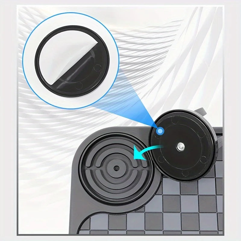 Car Anti-skid Pad Dashboard Center Console  Dashboard Anti Slip Mat with Phone Mount 360-Degree Rotation PVC Key Storage Mat