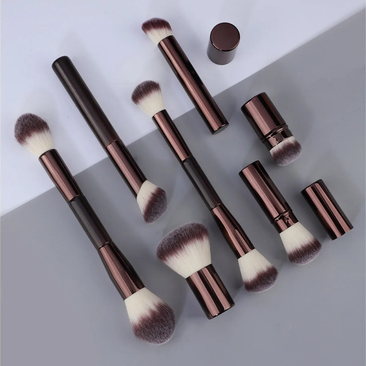 Makeup Brushes Powder Foundation Concealer  Eye Shadow Eyebrow Eyeliner Sculpting Brush Aluminum Handle