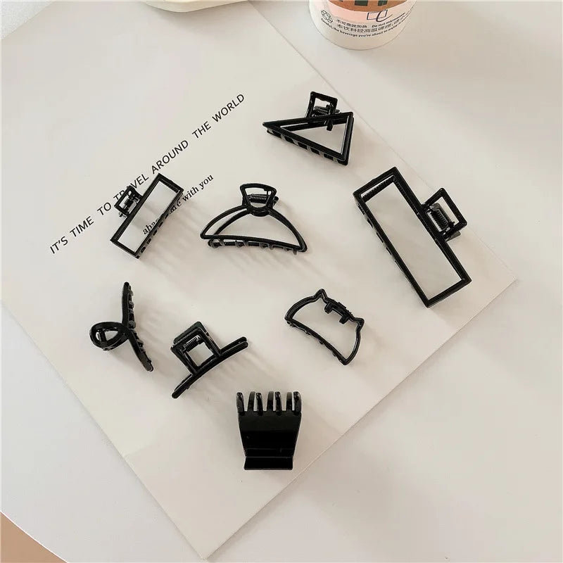 Women New Fashion Black Small Metal Claw Clips Headdress for Girls Mini Hair Clips Hairpins Barrettes Crab Clip Hair Accessories