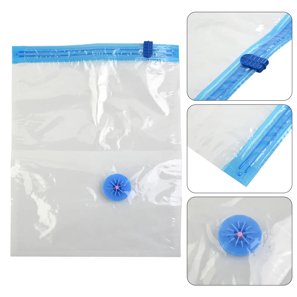 Vacuum Storage Bags With Valve Folding Compressed Space Saving Clothes Storage Big Size For Towel Cloth Blanket