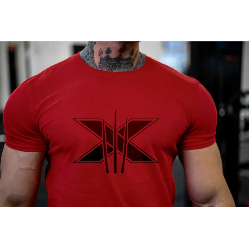 Tshirt for Men Bodybuilding  Graphic T Shirts Workout Fitness Men Clothing Short Sleeve Shirt Street Wear