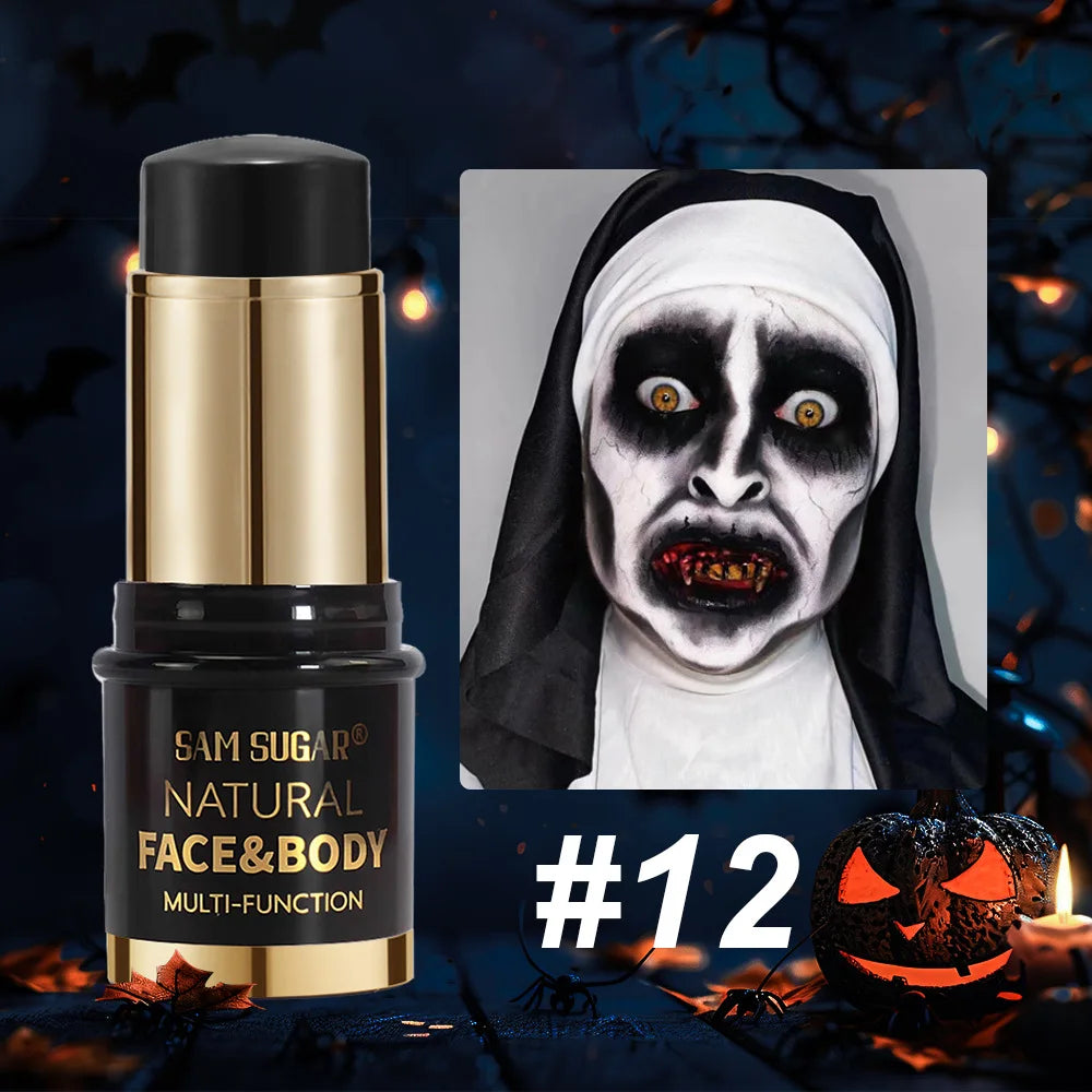 Halloween Body Face Paint Eyeshadow Stick Cosplay Makeup Cosmetics Fake Blood Waterproof Luminous White Halloween Face Painting