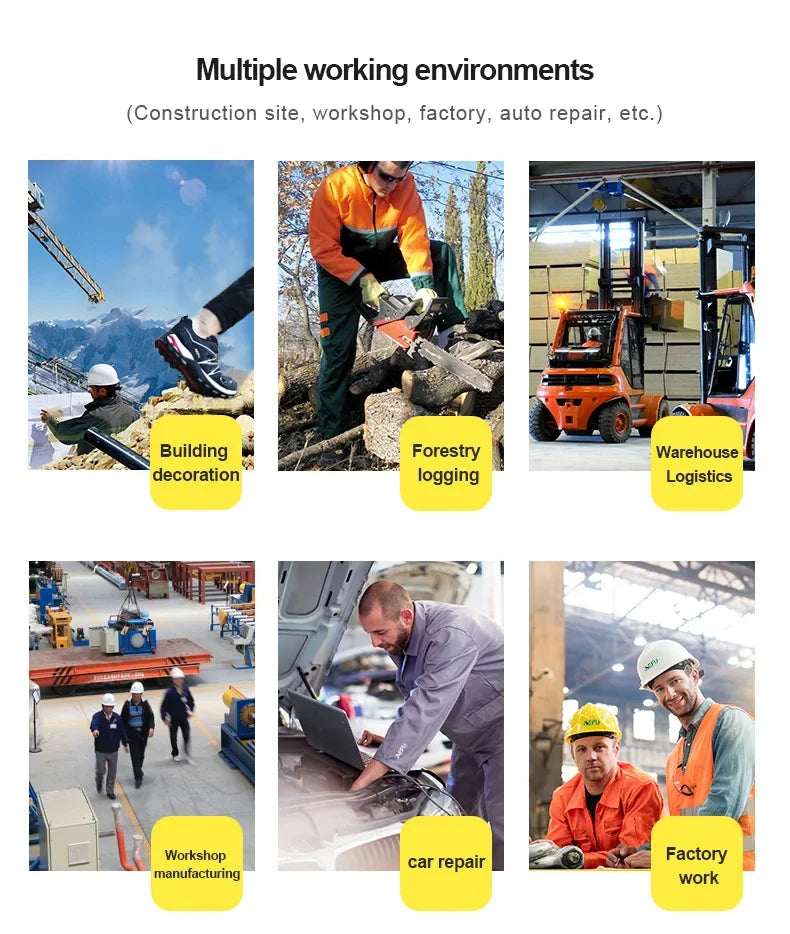 Anti-smash Indestructible Shoes Anti-puncture Safety Shoes Men Work Sneakers Steel Toe Protective Shoes Work Industrial