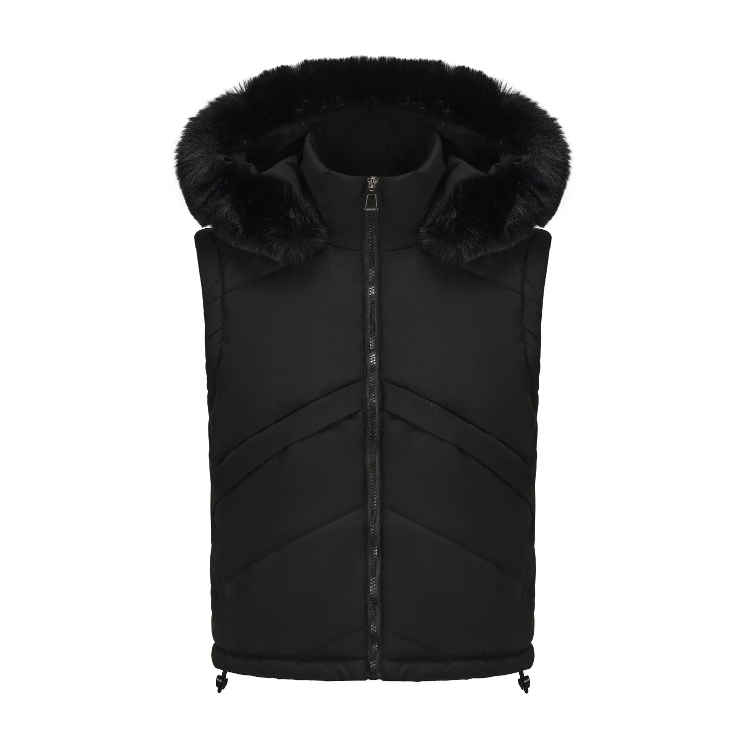 Women's jacket Faux 2pcs Cotton Padded Puffer jacket Hooded Winter Down Jackets Coats Parkas Detachable Sleeves Waistcoat HXY378