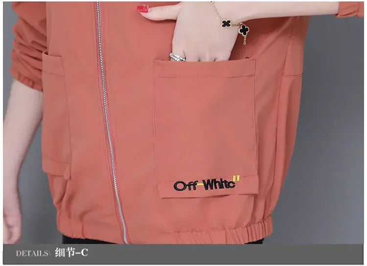 Women'S Clothes Spring Autumn Jacket Top 2025 New Women Windbreaker Korean Loose Casual Hooded Jacket Ladies All-Match Coat