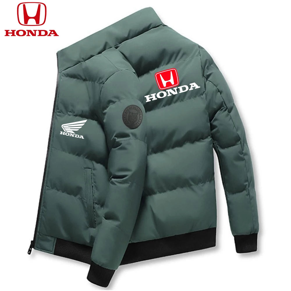 Honda Men Down Jackets Parker Coat Parker Jacket 2025 New Thick Warm Winter Men's Puffer Casual Cold and Waterproof Clothing