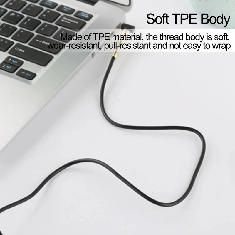 3.5mm Jack Audio Cable3.5mm Car Spring AUX Cable Gold Plated jack male to male speaker cables Cord for TV PC Car  mobile phones