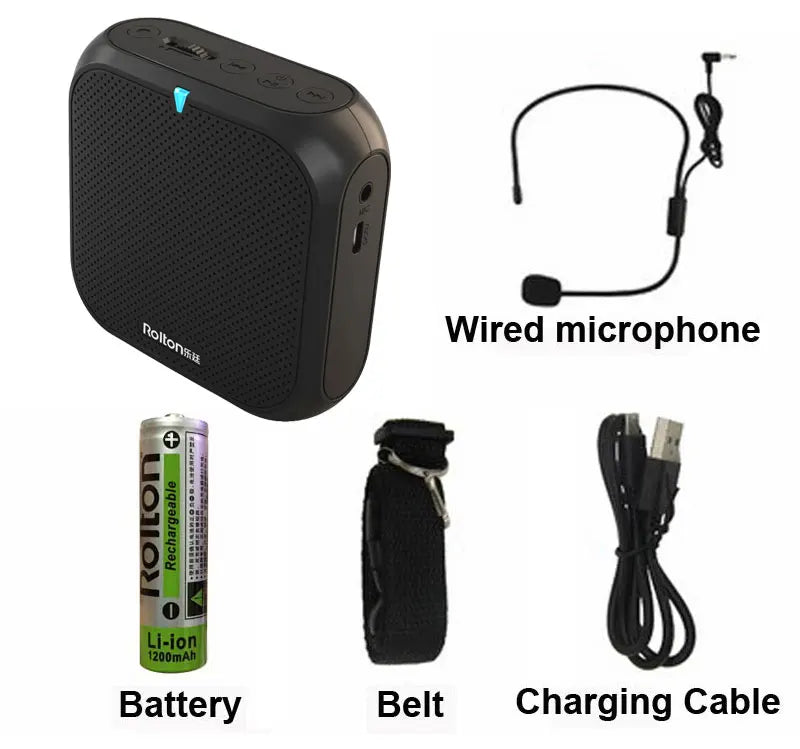 Headworn Microphone Loudspeaker Voice Amplifier Recorder Mic Speaker Audio Mini Wired Mikrofon Mike Sound Battery Kit Headset