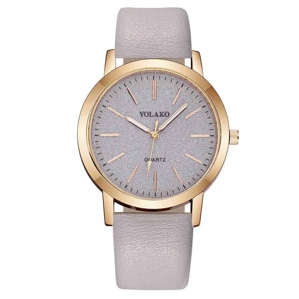 Women'S Fashion Quartz Simple Wristwatch Circular Dial Simple Scale Minimalist Elegant Ladies Watches Ladies Watch Gift
