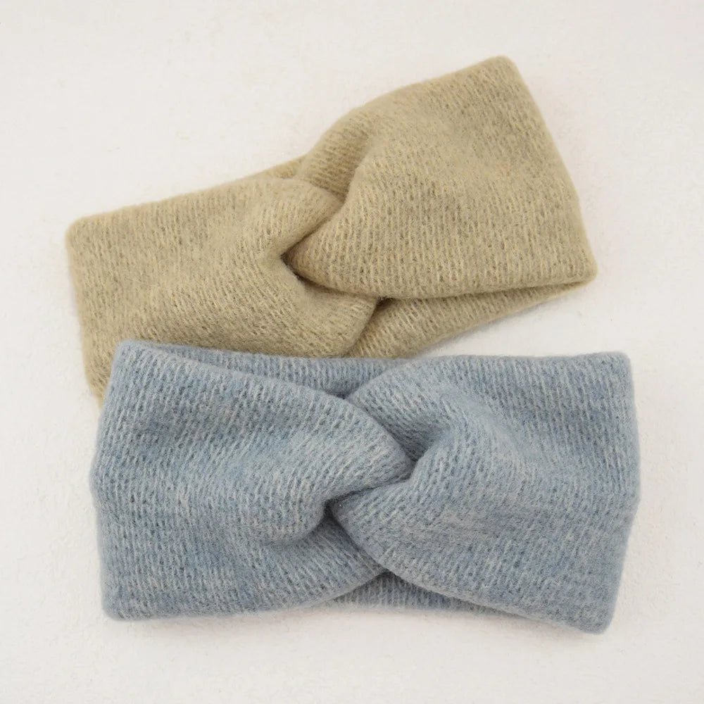 Winter Warm Cross Knot Headbands For Women knitting Elastic Hair Bands Turban Woolen Warm Crochet Headband Hair Accessories