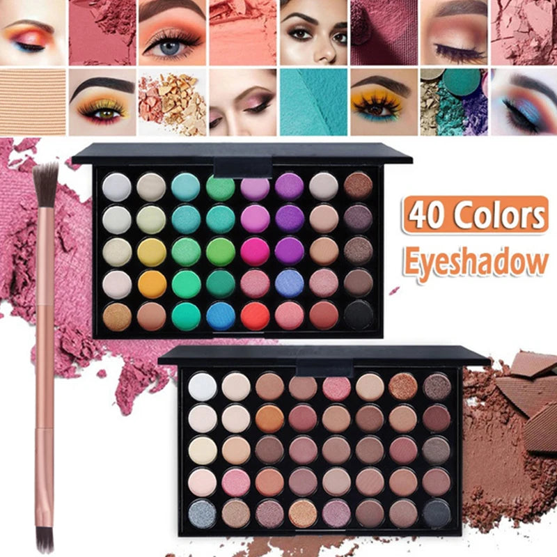 MakeUp Tools 40/74/78 Colors Eyeshadow palette Matte Waterproof Long Lasting Cosmetics makeup Kit Fashion All In One Makeup Gift