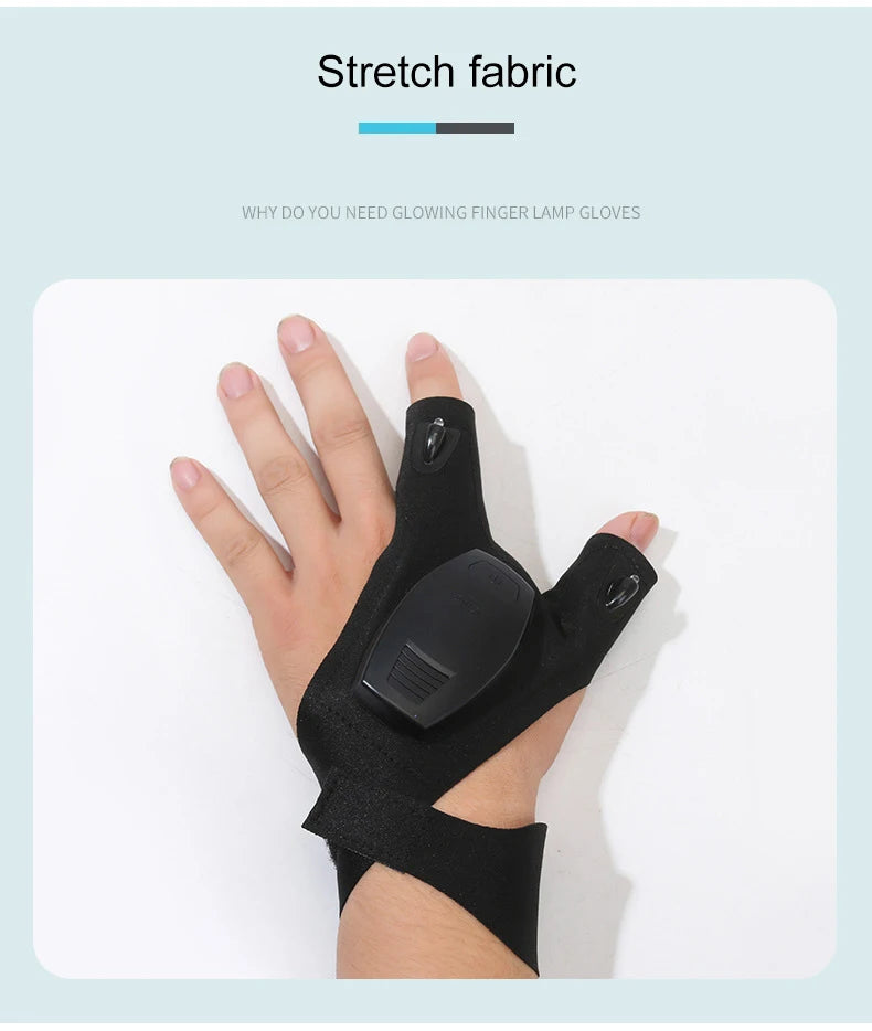 Rechargeable Led Flashlight Glove Gift for Dad Boyfriend Husband Lights Car Guy Cool Gadgets Tools for Fishing Camping Repair