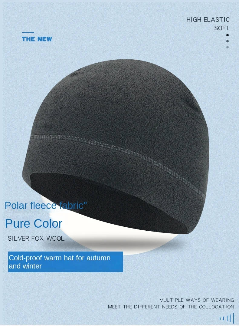 Winter New Fleece Hat Tactical Windproof Outdoor Hiking Accessories Hunting Military Men Caps Snowboard Cycling Warmer Beanies