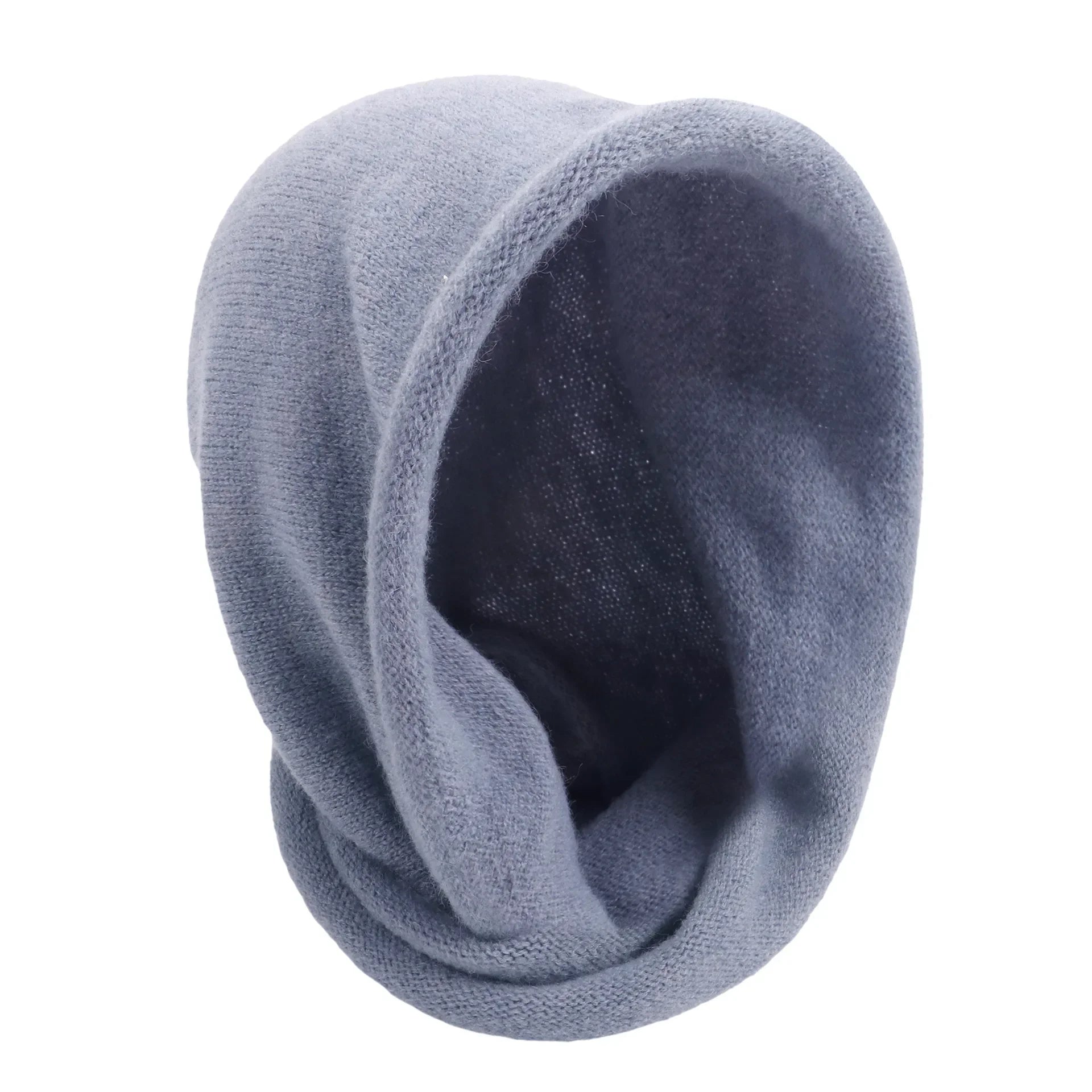 New Winter Balaclava Hat Scarf Combo Women's Fashion Knitted Cap Wrap-around Cashmere Skullies & Beanies