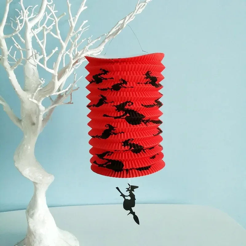 Halloween Paper Lanterns Pumpkin Bat Skull Spider Witch Lantern Haunted House Hanging Pendants Happy Halloween Day Party Decor