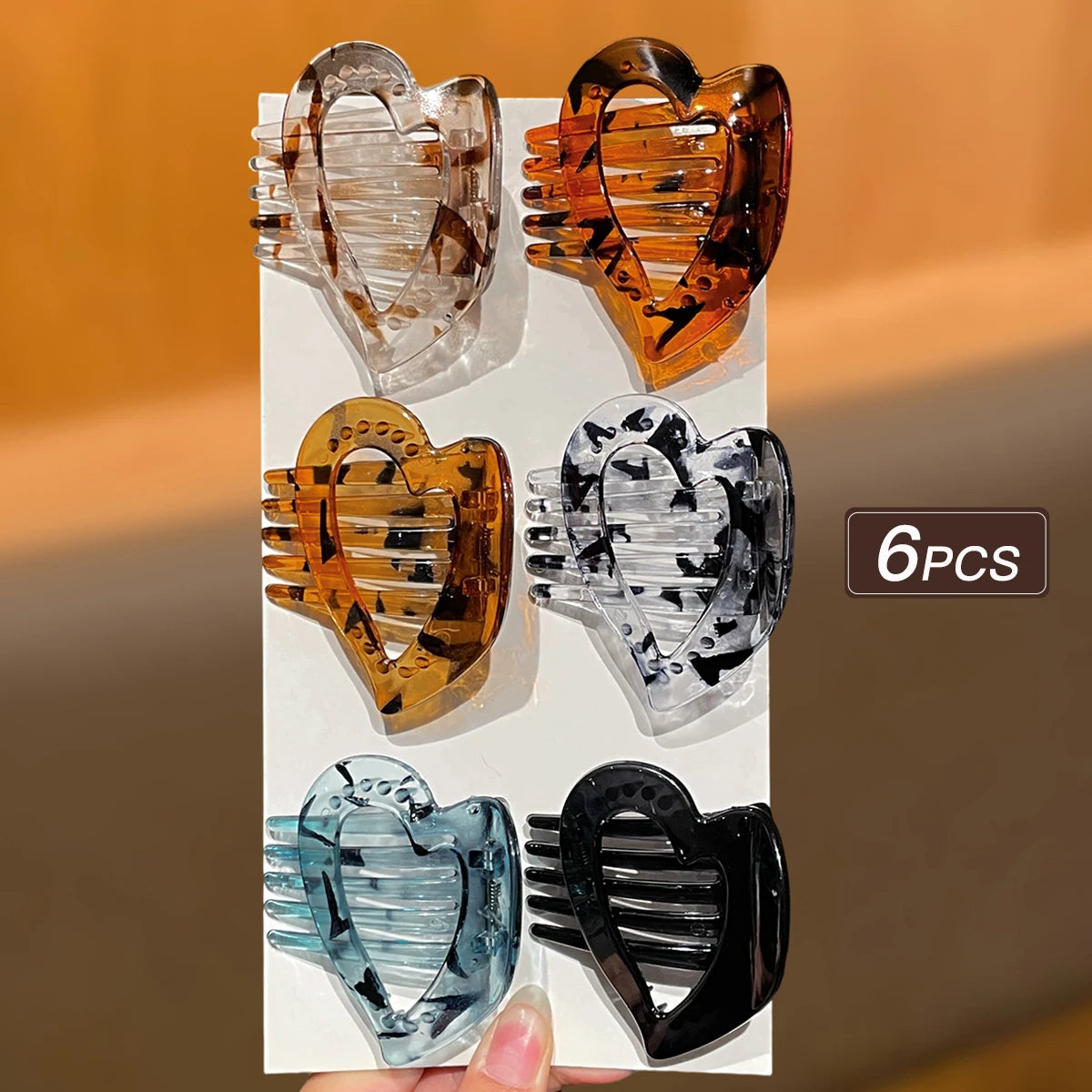 6pcs Fashionable Retro Leopard Print Hair Accessories Clip for Women Daily Use Ladies Gift Recommendation