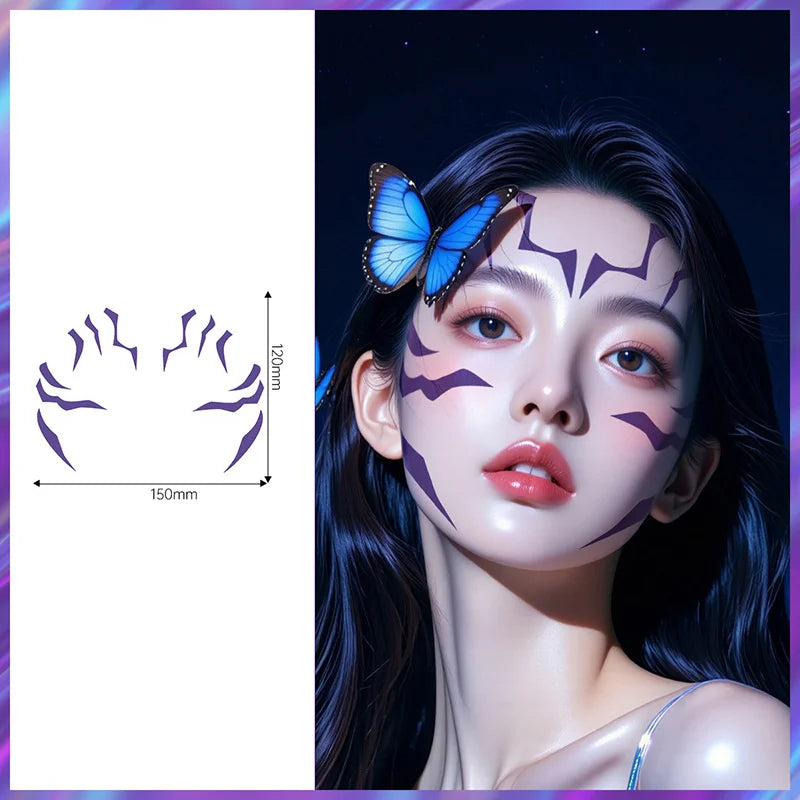 Halloween Kpop Party Face Body Stickers Carnival Christmas Custom Tattoo Wedding Trendy Cool Clothing Makeup Supplies Mood Props