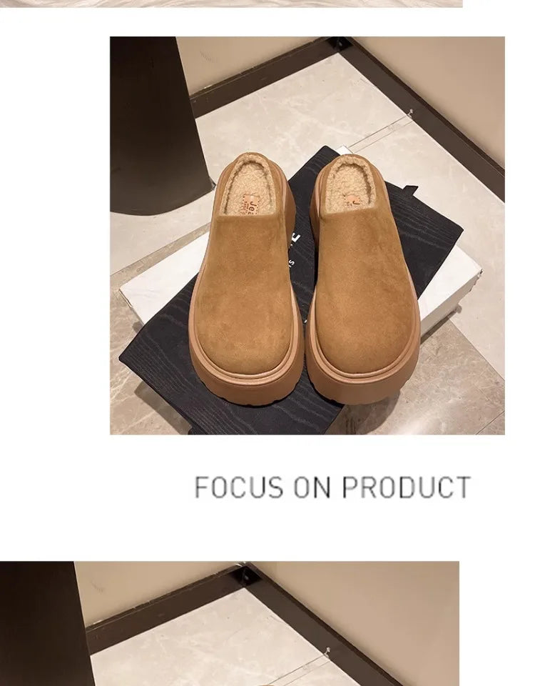 Shoes Woman 2025 House Slippers Platform Pantofle Cover Toe Winter Footwear New Slides Female Shoes Womens Slippers Outdoor Plat