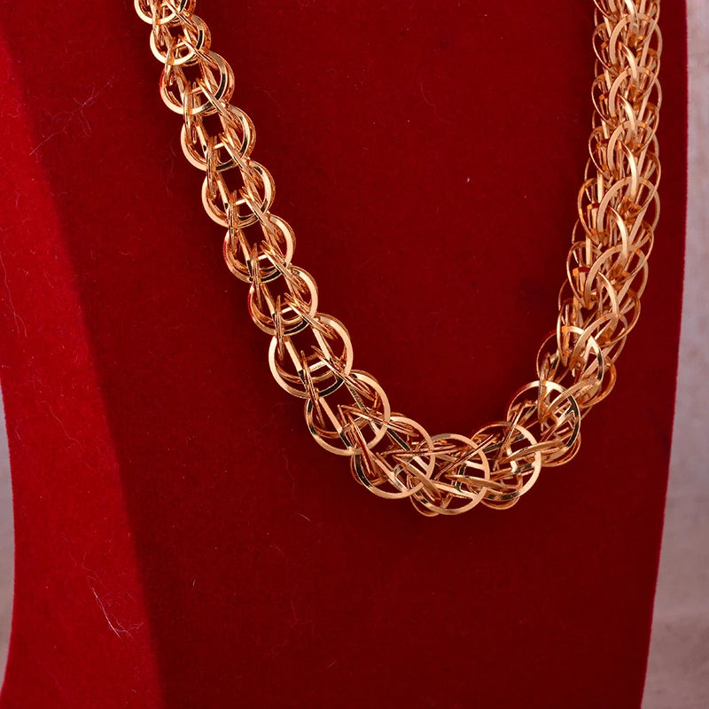 Dubai Gold Plated Jewelry Set For Women Female Romantic Nigerian Wedding Jewellery Gift