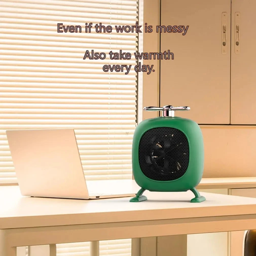 Mini portable heater novelty little cute low noise desktop room portable plug-in electric fan heater home home office winter