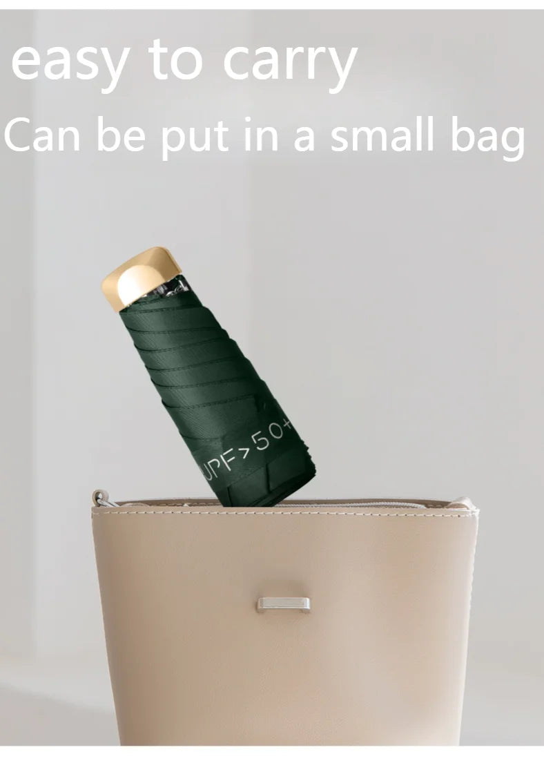 Outdoor Mini Sun Umbrella UV Protection Ultralight Folding Five-fold Umbrella Sunshade Umbrella